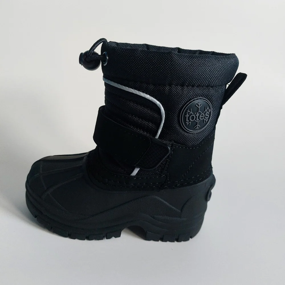 Totes Taelor toddlers Boys‎ waterprof winter boots black size 5